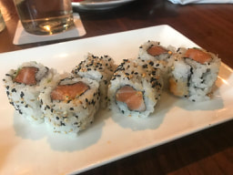 Sushi Salmon roll at Morimoto Asia at Disney Springs